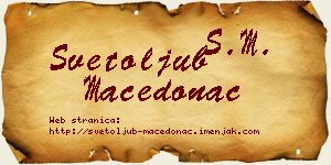 Svetoljub Macedonac vizit kartica